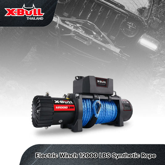 X-BULL Electric Winch 12000 LBS 12V Synthetic  Rope SUV Jeep Truck 4WD