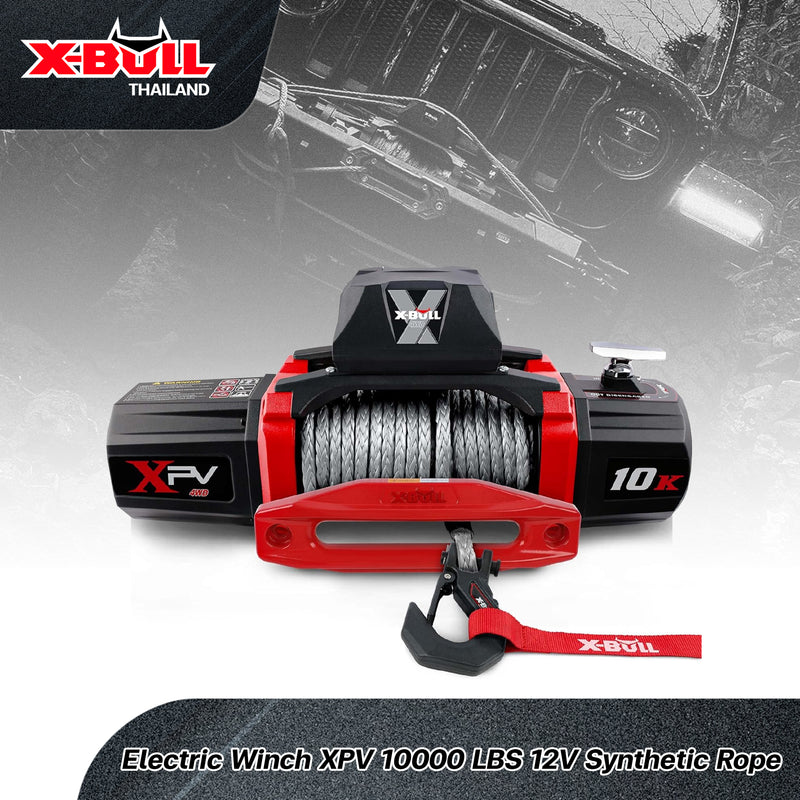 Load image into Gallery viewer, Electric Winch XPV 10000 LBS 12V Synthetic Rope SUV Jeep Truck 4WD
