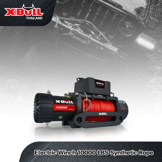 X-BULL Electric Winch 10000 LBS 12V Synthetic Rope SUV Jeep Truck 4WD