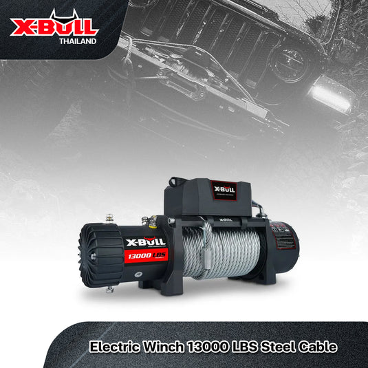 X-BULL Electric Winch 13000 LBS 12V  Steel Cable SUV Jeep Truck 4WD