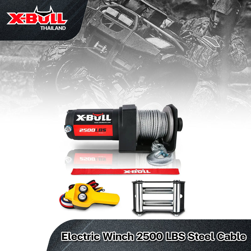 Load image into Gallery viewer, X-BULL Electric Winch 2500 LBS 12V Steel Cable ATV UTV Truck 4WD
