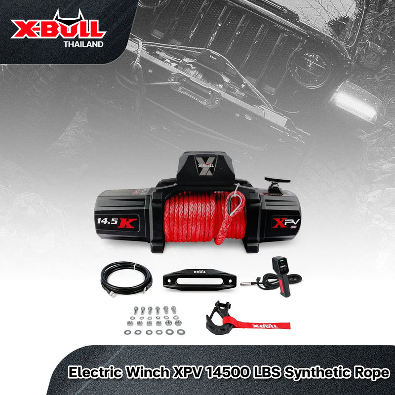 Load image into Gallery viewer, X-BULL Electric Winch XPV 14500 LBS 12V  Synthetic Rope SUV Jeep Truck 4WD
