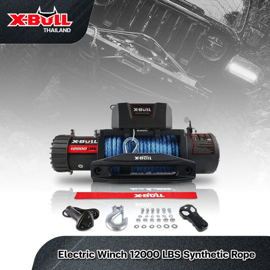 X-BULL Electric Winch 12000 LBS 12V Synthetic  Rope SUV Jeep Truck 4WD