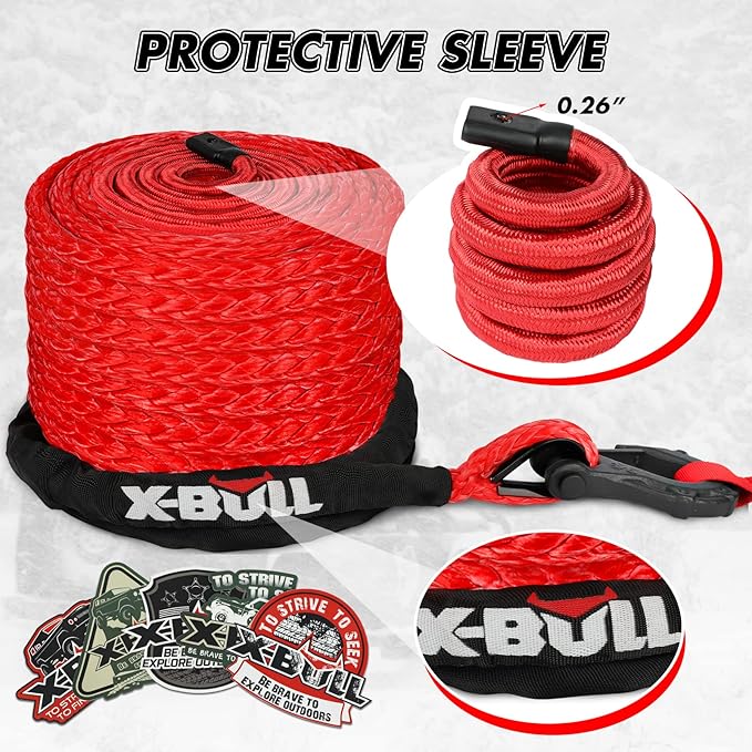 Load image into Gallery viewer, X-BULL Synthetic Winch Rope Kit 1/2&quot; X 85ft 30000 LBS
