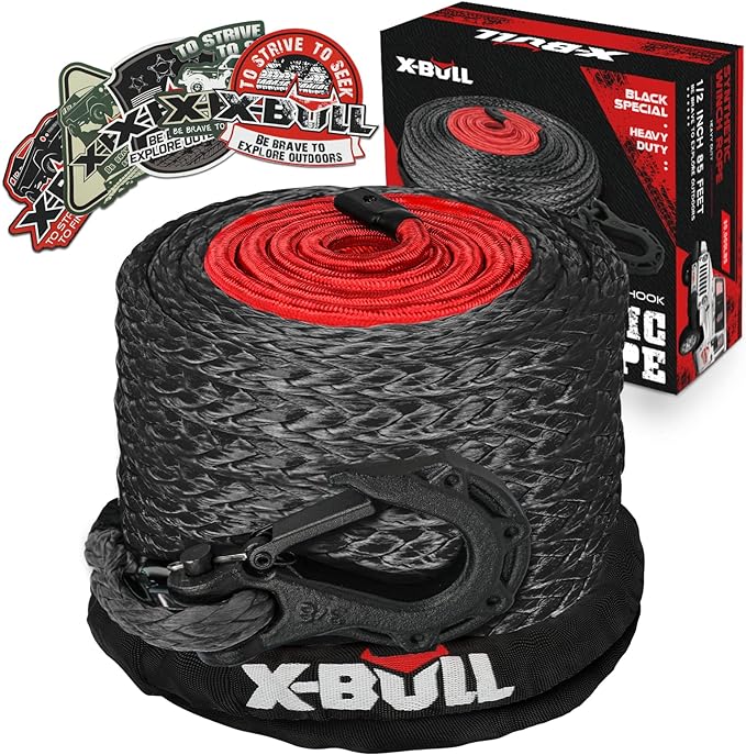 Load image into Gallery viewer, X-BULL Synthetic Winch Rope Kit 1/2&quot; X 85ft 30000 LBS
