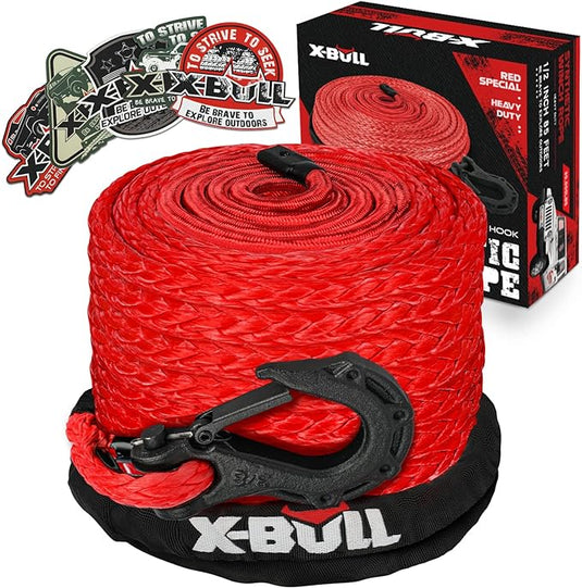 X-BULL Synthetic Winch Rope Kit 1/2" X 85ft 30000 LBS