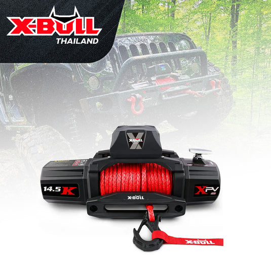 X-BULL Electric Winch XPV 14500 LBS 12V  Synthetic Rope SUV Jeep Truck 4WD